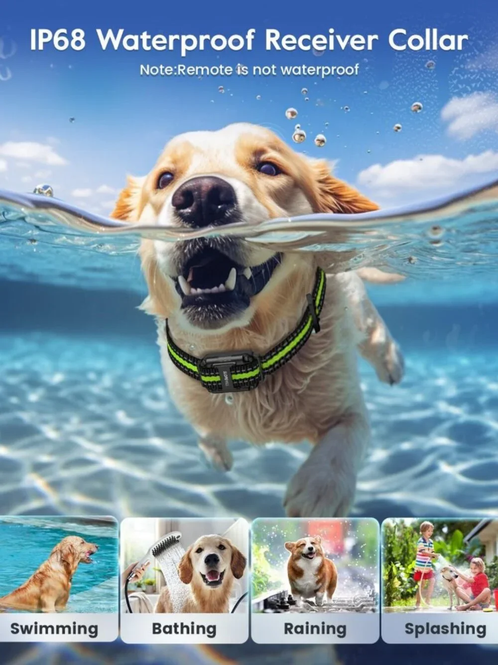 Waterproof Dog Training Collar with Remote, 4200FT Range, Beep & Vibration Modes